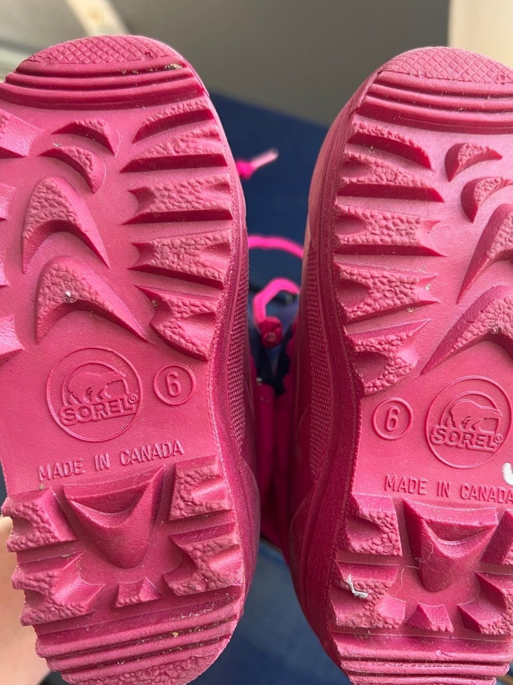 SOREL Kids Size 6 Pink Purple Insulated Waterproof Winter Snow Boots - Picture 7 of 10